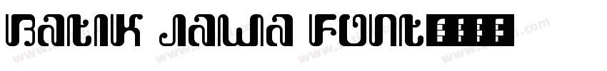 Batik Jawa Font字体转换